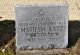 Headstone: Matilda Katz Headstone: Matilda Katz